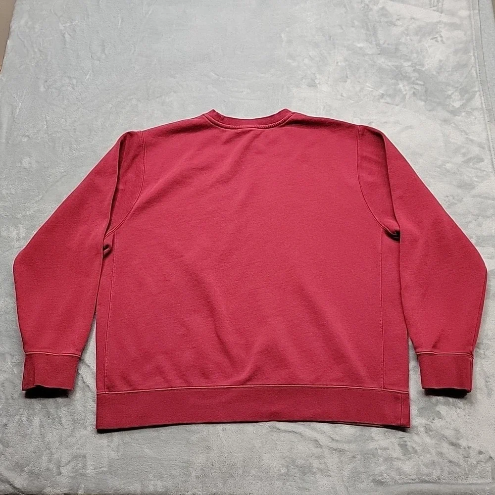 Nike Sweatshirt Mens XL Red Pullover Crewneck Embroidered Swoosh Sportswear